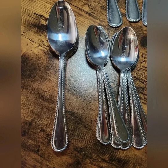 International ADVENTURE Flatware Stainless 39 Piece Mixed Lot Rope Silverware - Picture 2 of 7